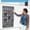 Grey-1pack of 42pockets, variant on Tekola 36 Clear Pockets Classroom Pocket Chart for Cell Phones and Calculator Holder, Pocket Chart for Classroom Phone Holder with Number Stickers and Hooks (Grey)