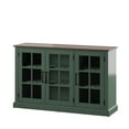 thumbnail image 3 of Twin Star Home 55" Two Tone Sideboard with Window Pane Glass Doors and Adjustable Shelves, 3 of 6