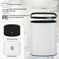thumbnail image 3 of PayLessHere 13Gal Touchless Trash Can - Stainless Steel Auto Lid for Kitchen，White, 3 of 6