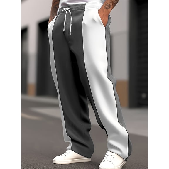 Mens Formal Trousers Casual Business Office Work Home Dress Pants Straight Leg Pants Gray M