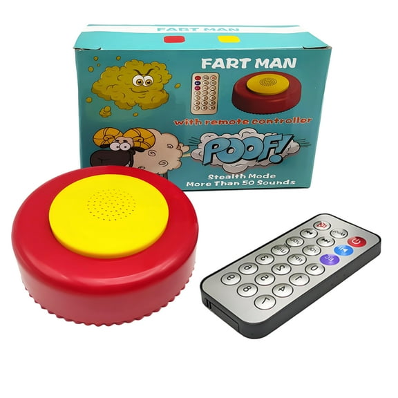 BESTSKY Fart Machine with Remote,Portable Novelty Fart Machine,Wireless Fart Noise Maker,Realistic Sounds Odorless Noise Maker Prank for Adults,Red