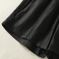 thumbnail image 5 of Women's Linen Cotton Pants Elastic Waist Shorts with Pockets, Lightweight Casual Summer Shorts, Lounge Beach | VerBelle,Black 2XL, 5 of 9