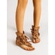thumbnail image 4 of Women Tassel Decor Lace-up Front Thong Sandals, Faux Suede Fashion Sandals, 4 of 5