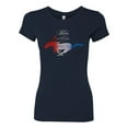thumbnail image 2 of Wild Bobby, Classic Ford Mustang Car Logo, Cars and Trucks, Womens Slim Fit Junior Tee, Navy, Large, 2 of 3