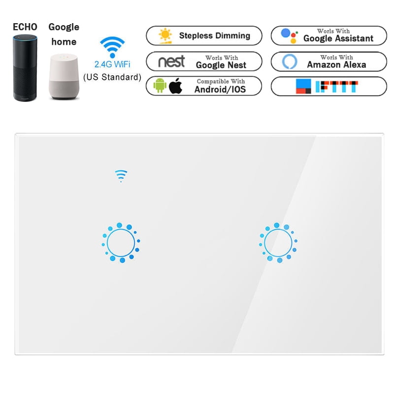 Details about   Smart Light Switch Home WiFi Touch Wall Panel For Alexa Google APP 1/2/3 Gang 
