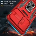 thumbnail image 7 of Samsung A52 5G/4G Case with Lens Protection, Galaxy A52 5G/4G Ring Holder with Camera Cover & Kickstand Military Grade Shockproof Heavy Duty Protective Support Magnetic Car Mount Holder, Red, 7 of 7
