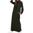 thumbnail image 5 of Celmia Women's Loose Long Sleeve Hooded Dresses Drawstring Sweatshirts, 5 of 6