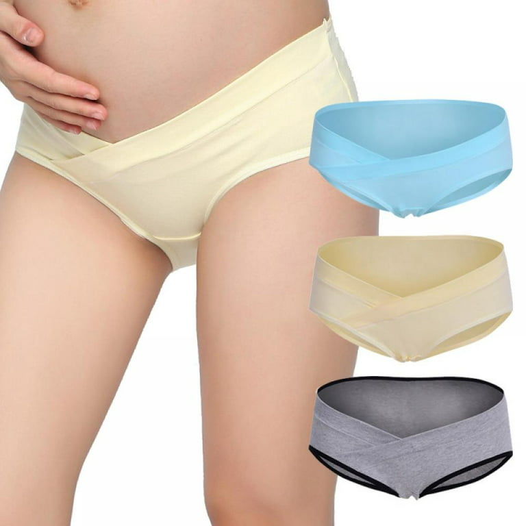 1-Pack Womens Cotton Maternity Underwear,Healthy Maternity Pregnancy Panties  Postpartum Mother Under Bump Underwear 