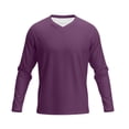 thumbnail image 5 of Big and Tall Men's Ribbed Knit V-Neck Shirts Long Sleeve Breathable Classic T-Shirts Athletic Lightweight Workout Tops Casual Shirts, 5 of 6