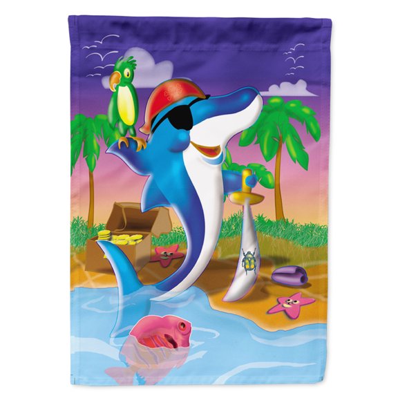 Carolines Treasures APH2486GF Dolphin Pirate Flag Garden Size  Small multicolor