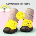 thumbnail image 6 of Deyuer 4Pcs Pet Shoes Hollow Out Breathable Fastener Tape Fixing Anti-slip Net Summer Hollow Puppy Dog Teddy Shoes, 6 of 14