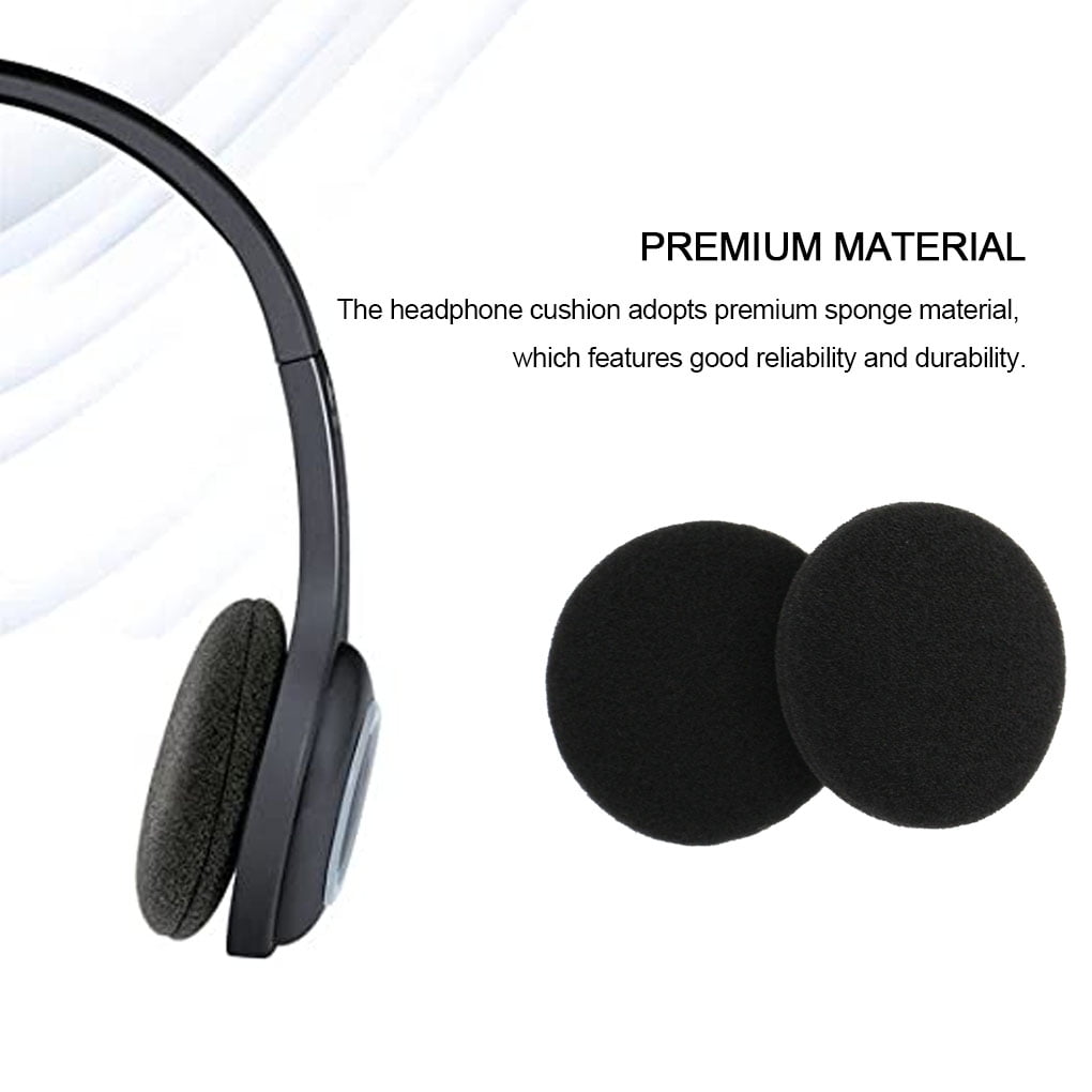 Lot De 10 Paires De Coussinets Pour Casque Audio – Éponge Noire 50mm – Remplacement Confortable Et Hygiénique Pour écouteurs