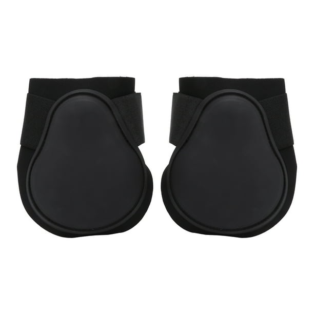 1 par de botas de soporte para caballos, botas de neopreno con carcasa de PU para patas traseras de caballos para deportes de alta velocidad, botas negras para patas traseras de caballos M