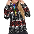 thumbnail image 5 of Yiaed Skull santa hat Print Womens Casual Hoodies Crew Neck Long Sleeve Sweatshirts With Pocket Pullover Tops Women's Hooded Sweatshirt-X-Large, 5 of 5