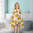 thumbnail image 6 of Cute Yellow Hedgehog Pattern Hooded Bath Towel，50"x30" for Ages 3 To 12 Kids, Quick Dry Lightweight Soft Microfiber Hood Beach Towel Cover Up for Kids, 6 of 7