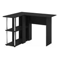 thumbnail image 4 of Furinno Abbott L-Shape Desk with Bookshelf Americano Stainless Steel Tubes, 4 of 6