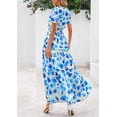 thumbnail image 2 of Vestido largo PRETTYGARDEN para mujer, estilo bohemio, verano 2025, con estampado floral, 2 of 9