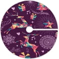 thumbnail image 1 of FMSHPON Unicorn Horse Cloud Illustration Xmas Christmas Tree Skirt Stand Mat for Holiday Party Decoration Indoor Outdoor 36 inches, 1 of 6