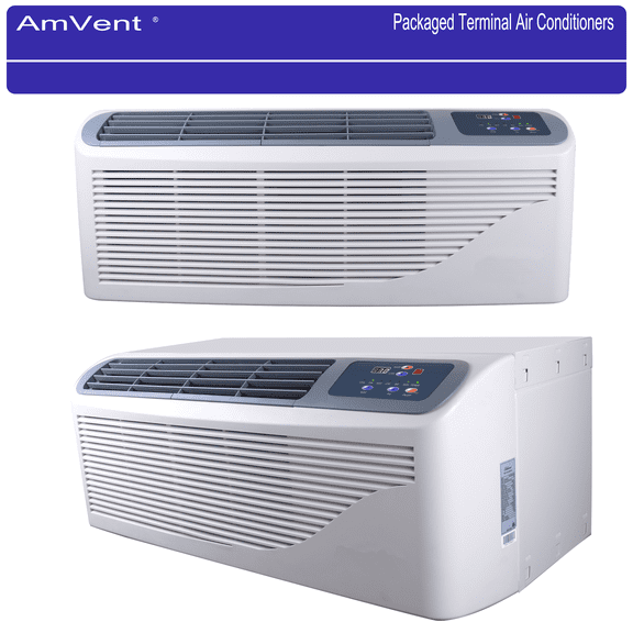 Amvent 15000 BTU 850 sq ft Packaged Terminal Air Conditioner, Gray