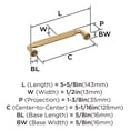 thumbnail image 5 of Amerock Cowrie 5-1/16 inch (128mm) Center-to-Center Champagne Bronze Cabinet Pull, 5 of 6