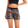 thumbnail image 4 of Endives Sequin Shorts for Women Sparkly High Waist Tie Up Elastic Shorts Club Party Wear Colorful, 4 of 5