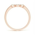 thumbnail image 2 of ANGARA Lab Grown Tapered-Shank Diamond Peace Sign Ring for Women in 14K Rose Gold (Size-1.25mm| Color-F-G| Clarity-VS) | April Birthstone, Anniversary, Jewelry Gift for Women | Lab-Grown Diamond Ring, 2 of 5