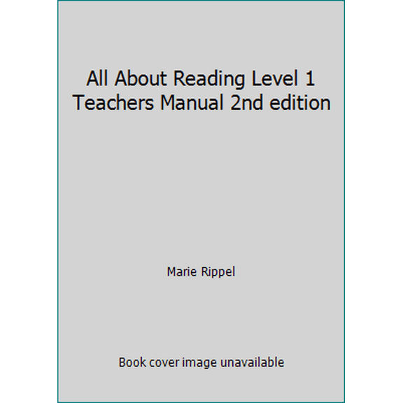 Pre-Owned All About Reading Level 1 Teachers Manual 2nd edition (Paperback) 1935197622 9781935197621