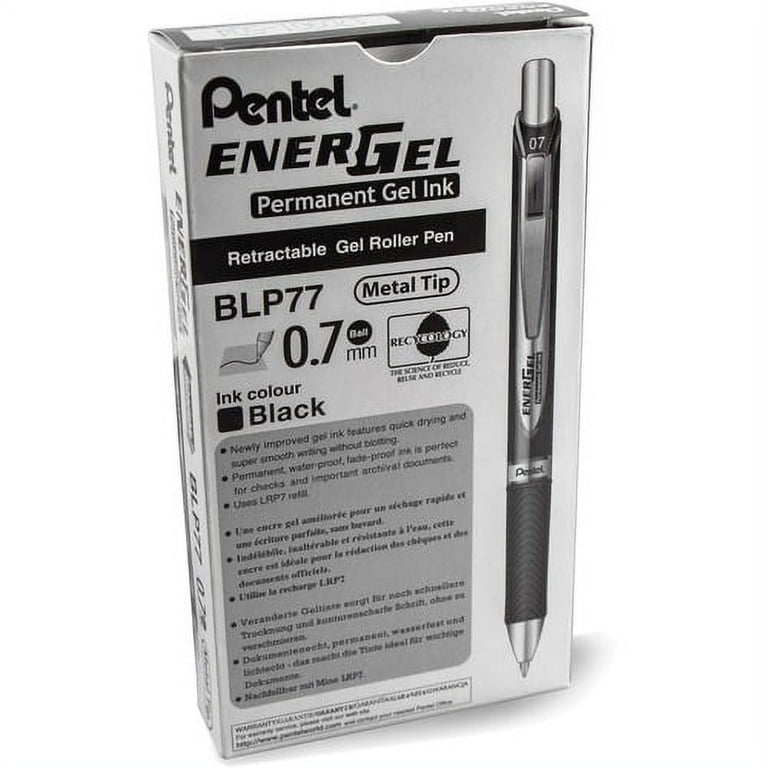 Pentel EnerGel Document Rollerball Refill - 0.35mm Black Ink (LRP7)