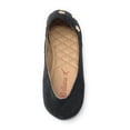 thumbnail image 2 of Victoria K Women's Round Gold Studs Denim Ballerina Flats, 2 of 5
