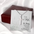 thumbnail image 4 of À Ma Femme Être Forte Croix Carte Collier w Pendentif en Acier Inoxydable, 4 of 7
