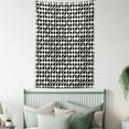 thumbnail image 4 of Geometric Tapestry, Diagonal Rounded Circles Pattern Wavy Random Lines Motif Monochrome Modern, Wall Hanging for Bedroom Living Room Dorm Decor, 40W X 60L Inches, Black Off White, by Ambesonne, 4 of 5