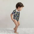 thumbnail image 4 of Daiia Sloth with Donuts Printed Unisex-Baby Short Sleeve Onesies Bodysuits Baby Climbing Clothes Soft and Comfortable Romper with Expandable Shoulder Design-18 Months, 4 of 8