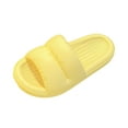 thumbnail image 3 of House Slippers for Woman Slip-on Thick Heel Open Toe Home Slides Shoes Women Trendy Casual Summer Thick-Soled Bathroom Slippers for Women Yellow 6.5, 3 of 4
