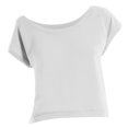 thumbnail image 1 of B&C - Sudadera de manga corta moderna para mujer (Blanco), 1 of 2