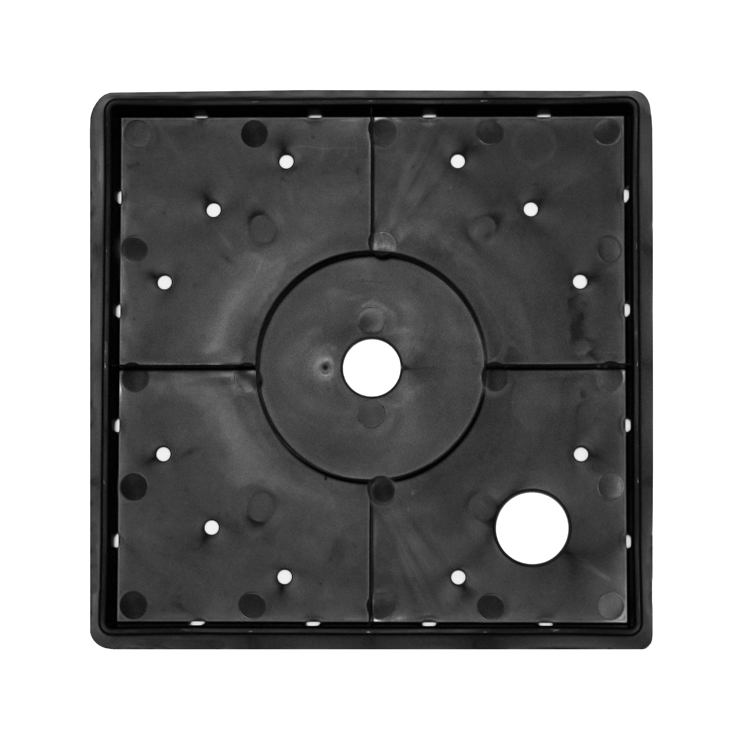 Bloem 20-in Tall Finley Tapered Square Planter 2-Pack - Black - Matte Textured Finish, 100% Recycled Plastic Vertical Pot, for Indoor and Outdoor Use