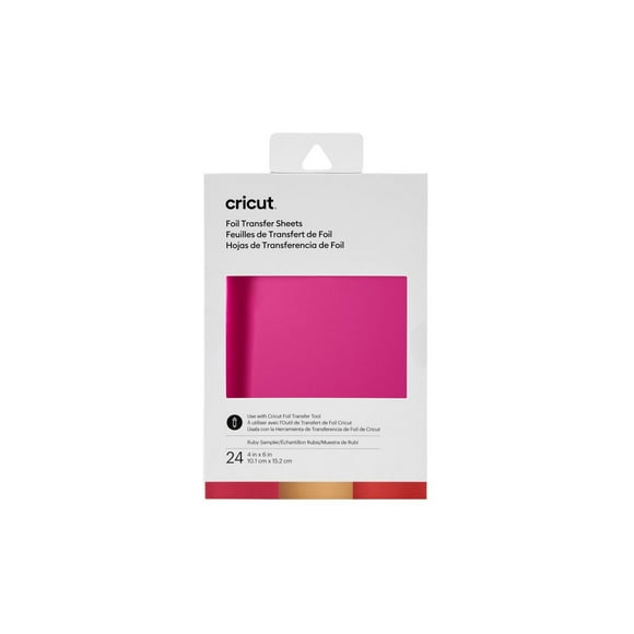 Cricut Collection de Feuilles de Transfert de Foil, Rubis (24ct)
