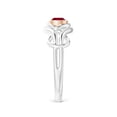 thumbnail image 3 of ANGARA Natural Bezel-Set Solitaire Ruby Dual Infinity Ring in 14K White & Rose Gold for Women (Size-4mm) | July Birthstone, Birthday, Anniversary, Jewelry Gift for Women | Natural Ruby Ring, 3 of 9