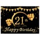 thumbnail image 1 of Telón de fondo Cubierta de fondo de cumpleaños rectangular de tela reutilizable exquisita para fiesta Jikaix, 1 of 5