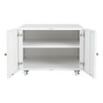 thumbnail image 6 of Mobile Copier Cabinet 2-door Steel Rolling Printer Stand With Storage Metal File Cabinet With 360 Degree Rotation Wheels For Office, 6 of 9
