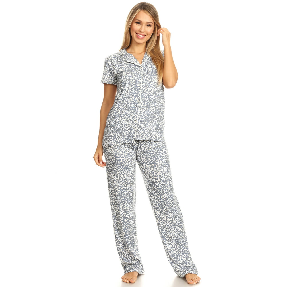 Fashion Brands Group - Womens Sleepwear Pajamas Set Woman Short Sleeve ...