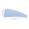 thumbnail image 2 of Unique Bargains 1pc Water-absorbent Quick Drying Hair Towel Wrap 26.38"x 10.24" Blue, 2 of 5