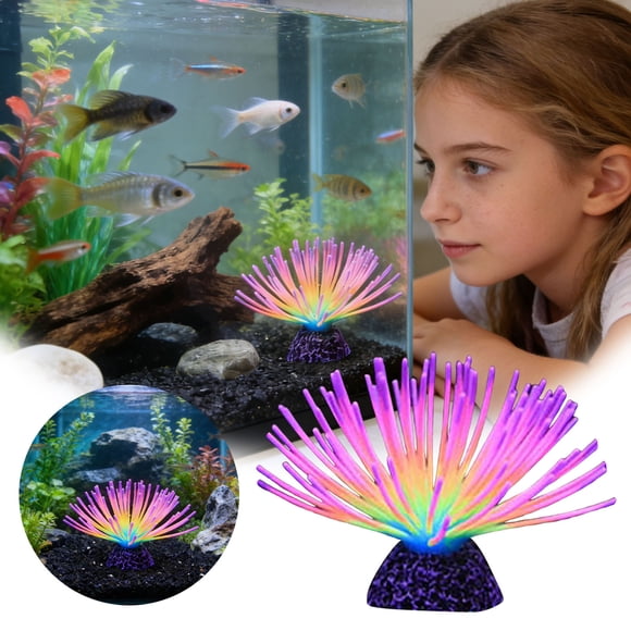 Ornements de Aquarium en Silicone Fluorescent