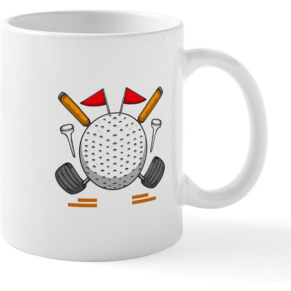 CafePress Born To Golf Forced To Work 11 oz (325 ml) Ceramic Coffee Mug