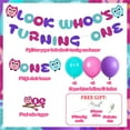 thumbnail image 6 of Cartoon Owl 1st Birthday Party Decorations for Boys Girls with Look Whoo's Turning One Banner Latex Balloon, Owl One Cake Topper, Kids First Birthday Decoration Supplies, 6 of 6