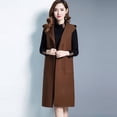 thumbnail image 5 of AIEOTT Winter Coats for Women, Plus Size Double Breasted Pea Coat Hooded Slim Long Winter Trench Winter Jacket Tartan Woolen Coat Clearance, 5 of 6