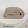 thumbnail image 1 of Color Sense 100% Cotton Warm & Cozy, Super Soft Matelasse Weave Blanket Full Beige, 1 of 8