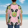 thumbnail image 6 of Xecao Panda Avocado print Hawaiian shirt - a stylish short-sleeve button-down for men, perfect for casual beach and tropical outings., 6 of 9
