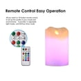 thumbnail image 5 of Multicolor Flameless Candles, Battery Operated Candles, LED Candles with Remote Control&Timer of Wax Material Pack of 3 in Height 4''5''6'', 5 of 10