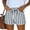 Dark Blue, variant on Linen Blend Shorts for Women Striped Drawstring Casual Elastic Waist Shorts with Pockets 2026 Summer Bottoms Plaid Red 2XL
