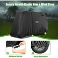 thumbnail image 4 of 10L0L 6 Passenger Golf Cart Cover for Yamaha Club Car EZGO 4+2 Person,420D Waterproof Rain Cover, Golf Cart Accessories, Black, 4 of 7